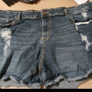 Mudd Distressed Denim Cutoffs-Size 24